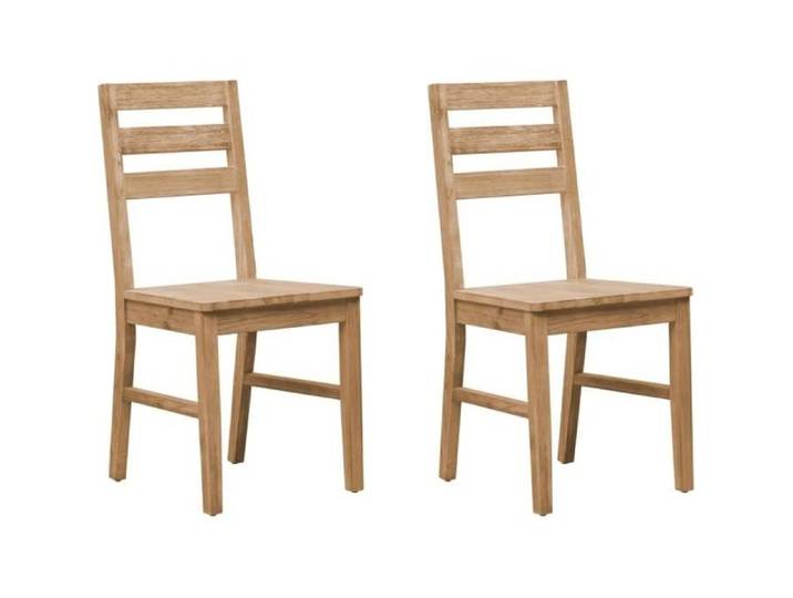 7543 Lot de 2 Chaises de salle à manger Design & Chic - Ensemble de 2 Chaises - Bois d'acacia massif Home®