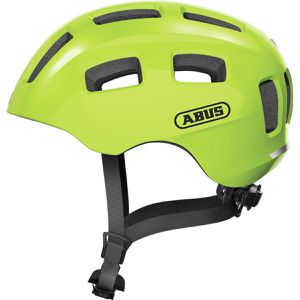 Abus Fahrradhelm Youn-I 2.0, für Kinder, 48 - 54 cm, verstellbar, signalgelb, mit LED-Rücklicht