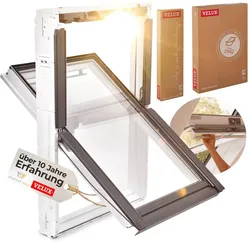 VELUX Dachfenster Kunststoff – dreifach Verglasung Energie mit Eindeckrahmen 55 x 78 (CK02)