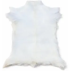 ZIEGENFELL Naturfell weich geruchsneutral Schnäppchen Weiß ca. 100 cm