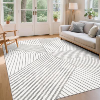 Garvee Modern Washable Geometric Chevron Area Rug