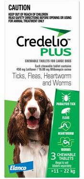 Credelio Plus For Large Dog 11-22kg (Green) 12 Chews