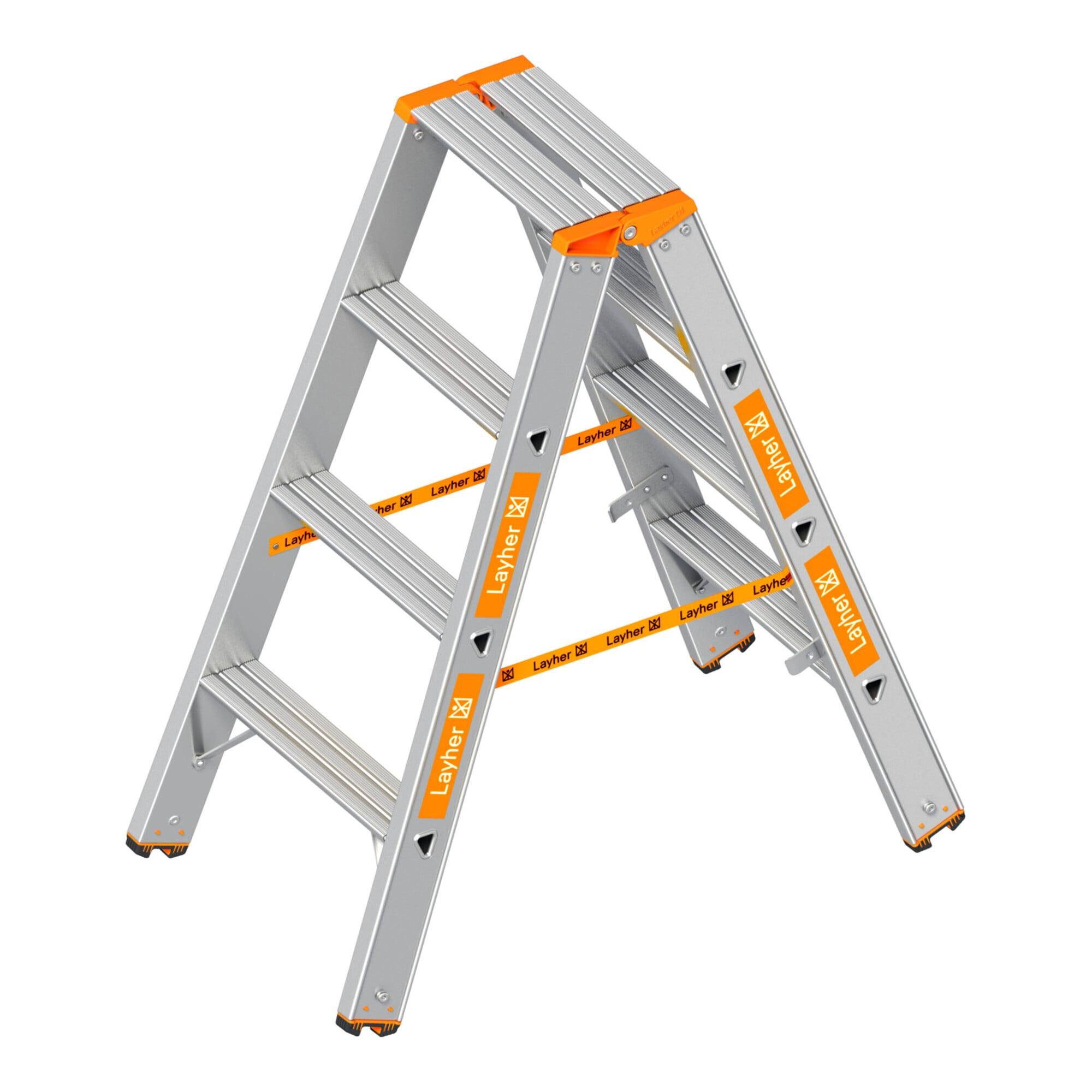 Layher Stufenstehleiter TOPIC 1043 2x4 Stufen (1043004)