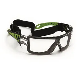 ELMAG Schutzbrille farblos schwarz/grün schwarz/grün - 57369 - schwarz/grün