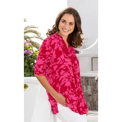 Viskose-Bluse in Druck rot in Größe 52 von DW-Shop, Rot, 52