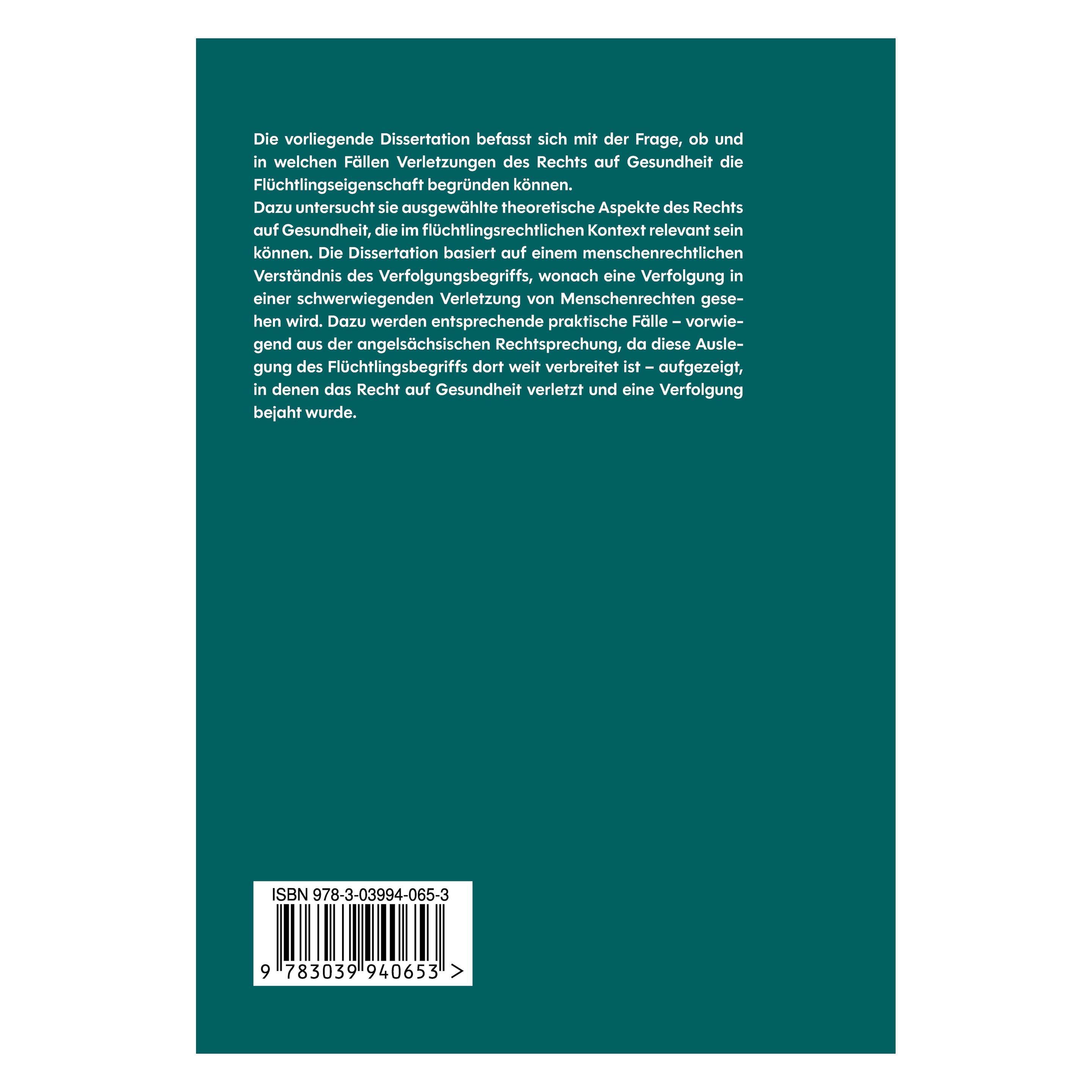 Umbreit Recht auf Gesundheit und Flüchtlingsstatus (Deutsch, Jasmine Andenmatten) (69176151)