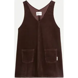 Cordkleid Ärmellos Braun XS