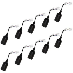 LEDmaxx Lampenfassung Renovier-Fassung E27, mit 11 cm Leitung, 10 Stück