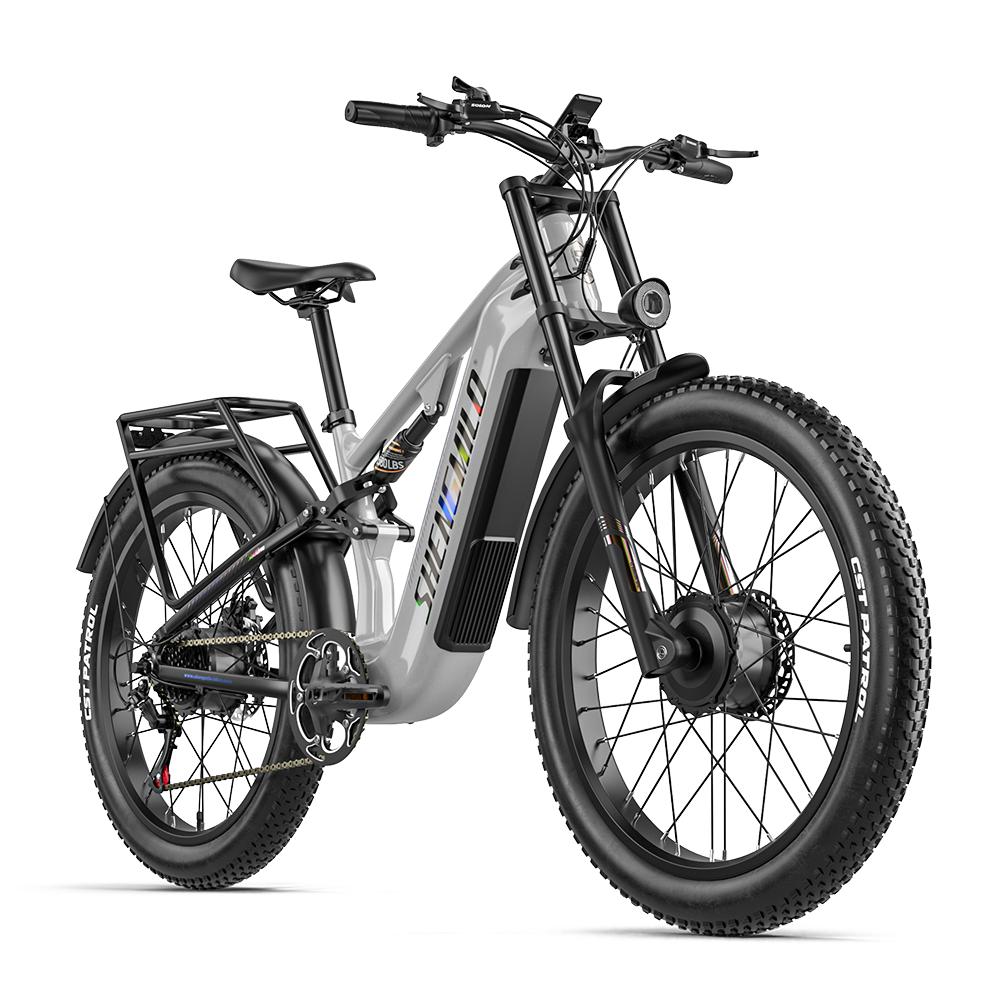 SHENGMILO S600 PRO Elektrofahrrad,48V 25Ah,CST 26X3.0 Fat-Tire,2×80N.M,120 kg,80-90km