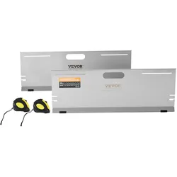 VEVOR Achsmessgerät, 2er-Pack Achsmessplatten, Edelstahl-Spurwinkelmessplatte, 4 Ausrichtstangen & Magnetische Schlitze, inkl. Messbänder & Umrechnungstabelle