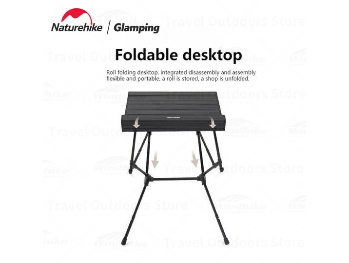Naturerandonnée Table de Camping en aluminium hauteur réglable voyage en plein air Portable Table de rouleau d'oeufs Table de Camping pliante légère Igt