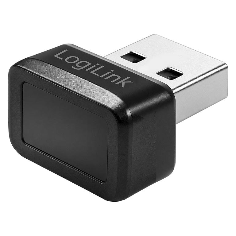 LogiLink USB-A 2.0 Fingerabdruckleser, MOH, Windows (10/11, 32- und 64-Bit), Kunststoff, Schwarz (USB 2.0) (AU0065)