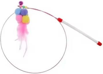 Inspire Curations Carbon Fiber Telescopic Feather Wand Cat Toy xn