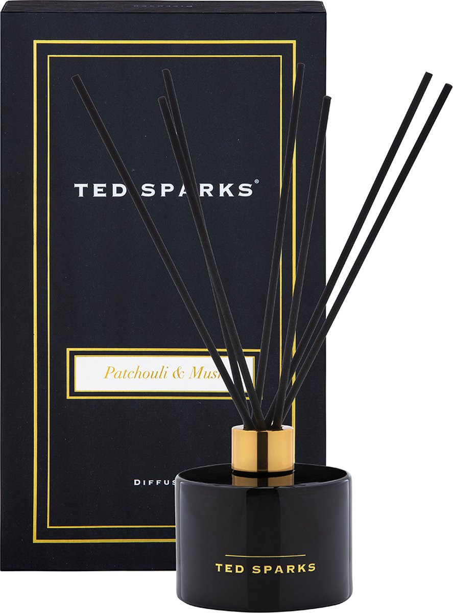 Ted Sparks Geurstokjes Patchouli & Musk Unisex Huisparfum