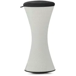 Bewegungshocker 3D One Wagner Wabenstruktur weiß, Sitz Leder schwarz, Designer Thorsten Franck, 76 cm