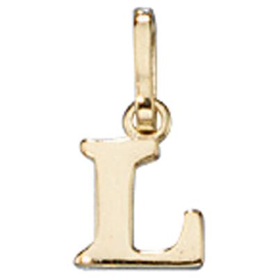 Buchstabenanhänger JOBO "Anhänger Buchstabe", gold (gelbgold 333), Schmuckanhänger, Damen, L, Gelbgold 333, 333 Gold