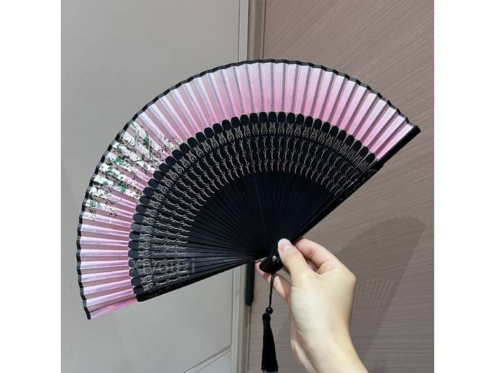 Éventail pliant en papier, Style chinois ancien, rétro, petit éventail chinois en os de bambou