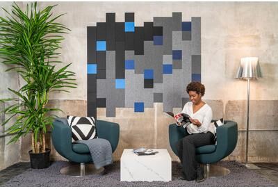 Felt Right Cloudy Night   Sound Dampening Pinnable Tiles