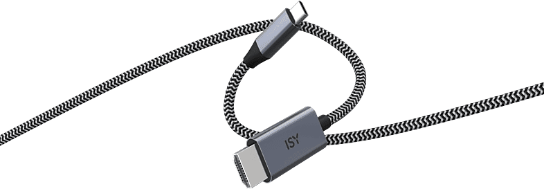 Adaptador USB-C a HDMI - ISY IHD-9000-1, Universal, 2m, 3840x2160, Gris