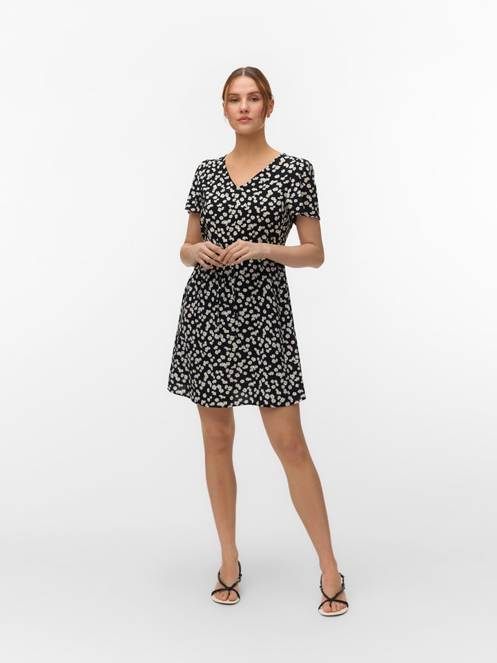 Vero Moda Kleid in Schwarz/ Weiß - S