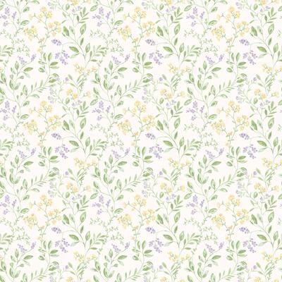 Galerie Wallcoverings Just Kitchens Spring Leaf Trail Vinyl on Non-woven Matte Wallpaper Roll