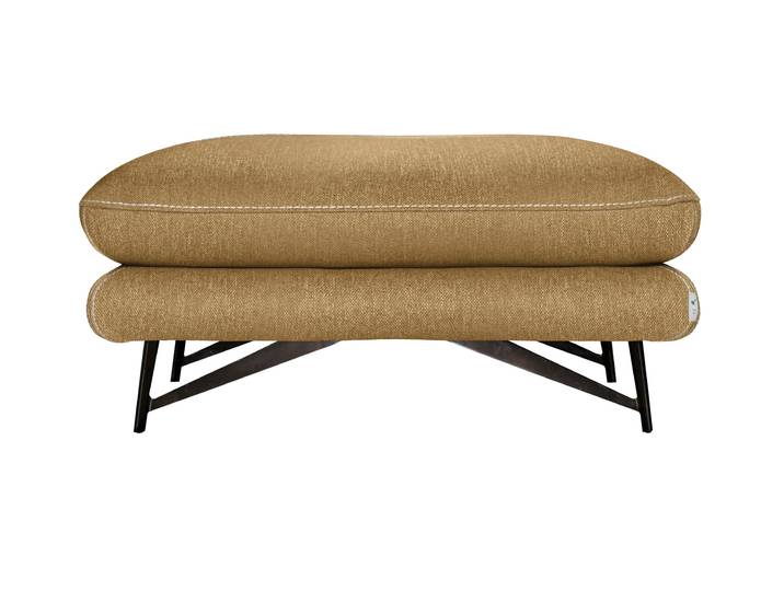 Hocker CALIA ITALIA Cezanne bequem und elegant, B/T 90/70cm, hochwertiger Designfuss , gelb (35 senape), B:90cm H:90cm T:70cm, Hocker, Hocker