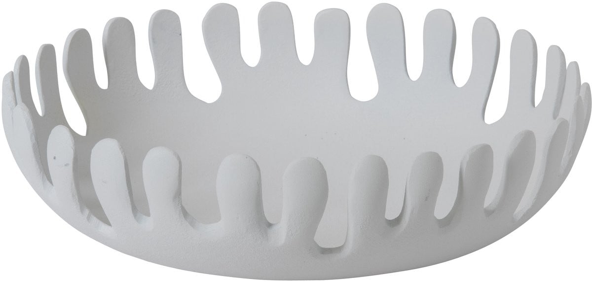 J-Line decoratieve schaal aluminium wit