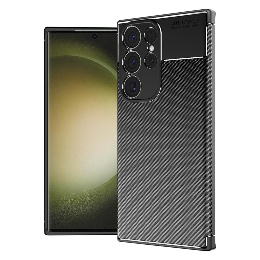 Techsuit - CarbonFiber - Samsung Galaxy S23 Ultra - Black (Samsung Galaxy S23 Ultra) (56350406)