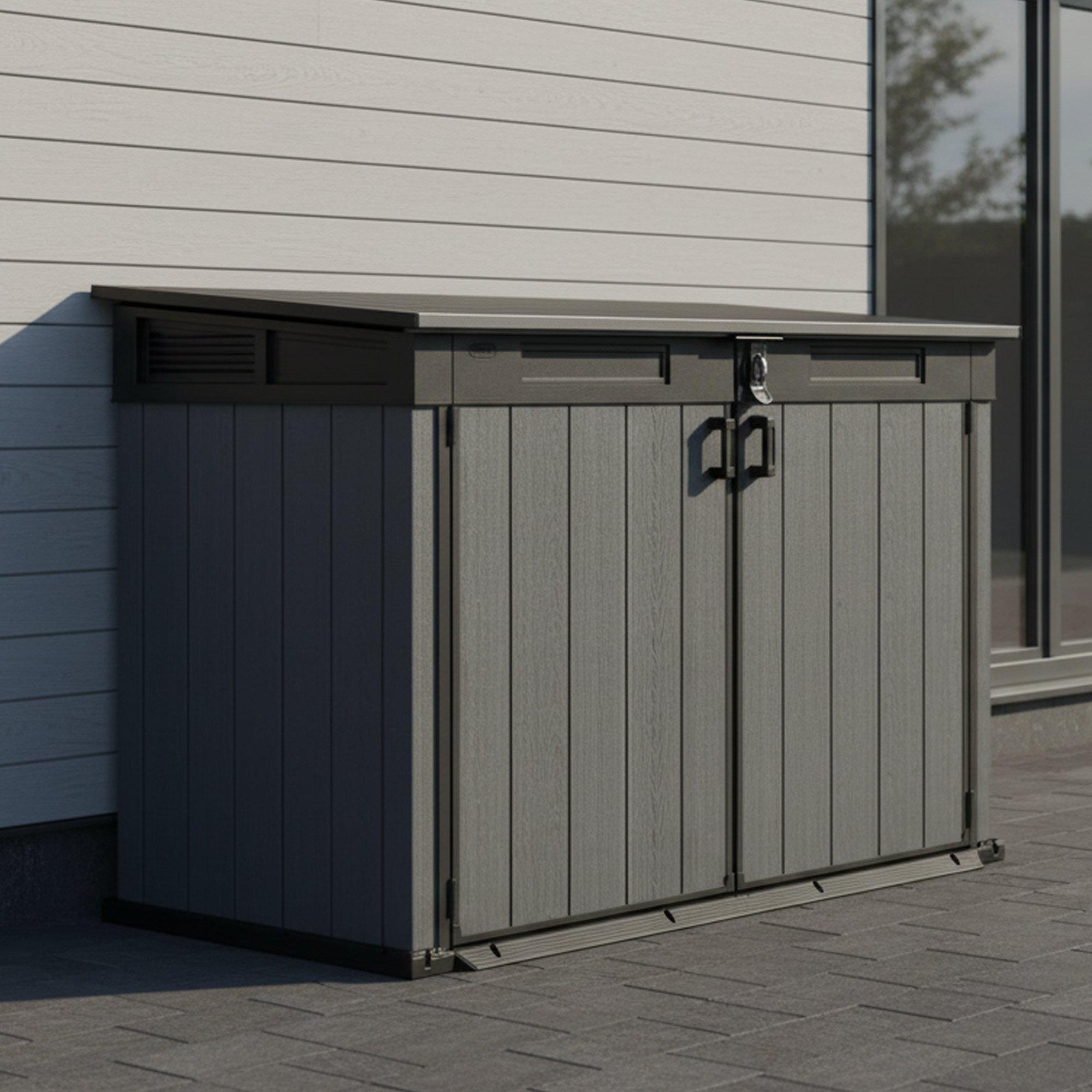 Litchfield - Außen Schrank, 191x109x133h cm Grau, 2 Regale