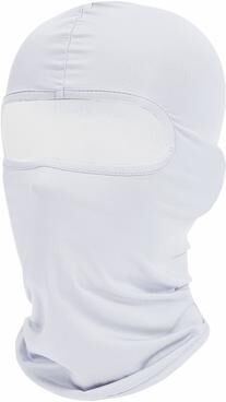 DynamicDeals Breathable Full Face Bicycle Mask Anti UV Windproof Cycling Cover white