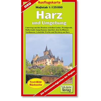 Harz und Umgebung Ausflugskarte 1 : 125000, Karte von Verlag Barthel, Barthel, A, 978-3-89591-207-8