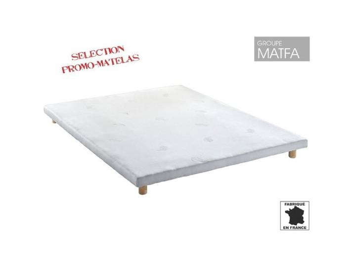Sommier tapissier extra plat PROMO MATELAS 140 x 190 - 14 lattes multiplis - pieds offerts