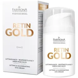 Farmona, Augenpflege, Professionelle Retin Gold Lifting und Illuminierende Unteraugencreme 50ml (Augenpflege Crème, 50 ml, Tag + Nacht)