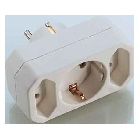 E+P Dreifach-Kombistecker (3x, CEE 7/3) (EA 9)