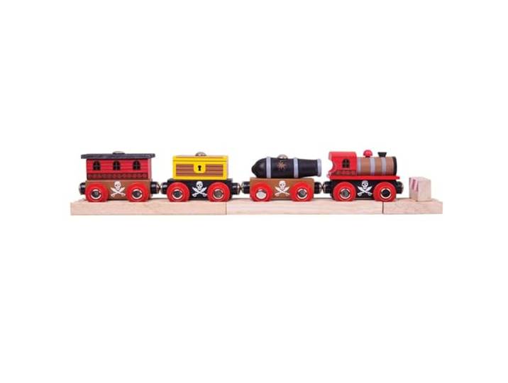Bigjigs Rail Wooden Pirate Trein - Andere belangrijke Wood Rail Merken zijn Compatible