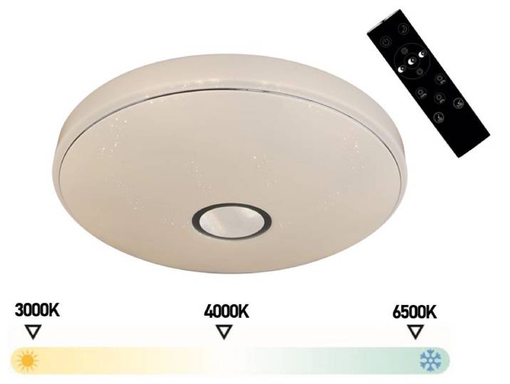 Deckenlampe LED SCOTT variable Intensität Ø58cm 20W weiss