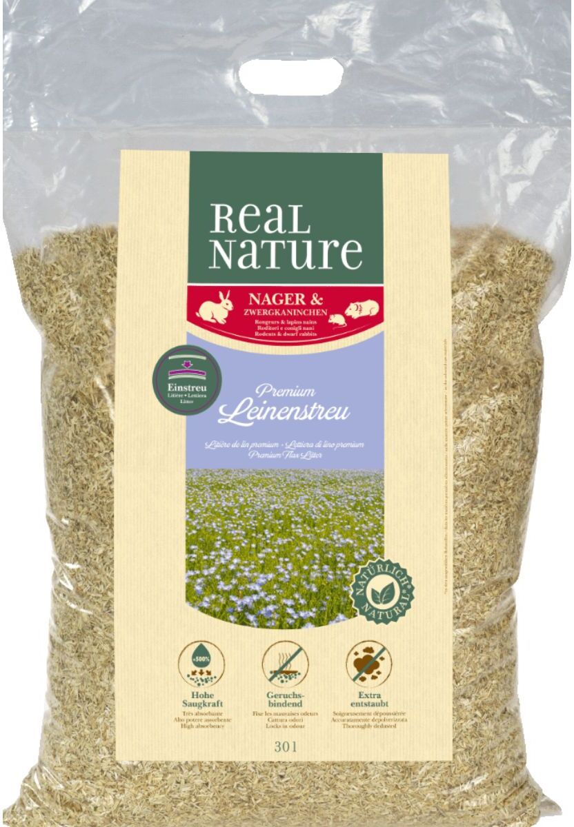 Real Nature Lettiera Roditori Lino 30L