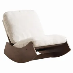 SCHAUKELSTUHL Massivholz Cord-Stoff Ergonomisch Relaxsessel