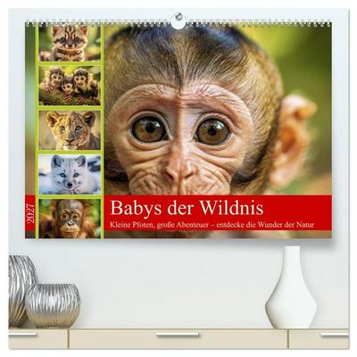 Babys der Wildnis (hochwertiger Premium Wandkalender 2027 DIN A2 quer), Kunstdruck in Hochglanz