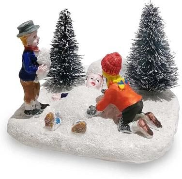 Inspired Living Classic Christmas Village Playing Kids Figurine Set Collectible Holiday Scene Decor For Home & Fireplace kids Play