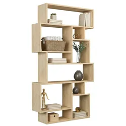 Dmora Bücherregal Dlusuard, Büroregal, Mobiler Buchhalter, Bücherbrett, 96x26h169 cm, Eiche