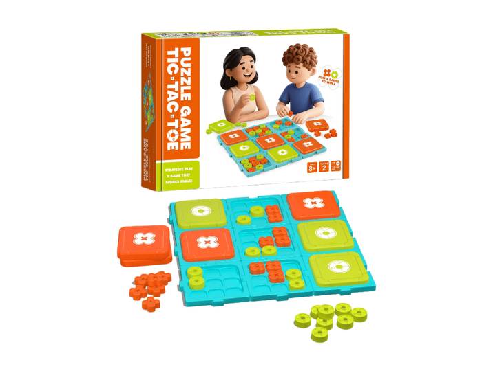FUNJEO Jeu du morpion rouge et vert