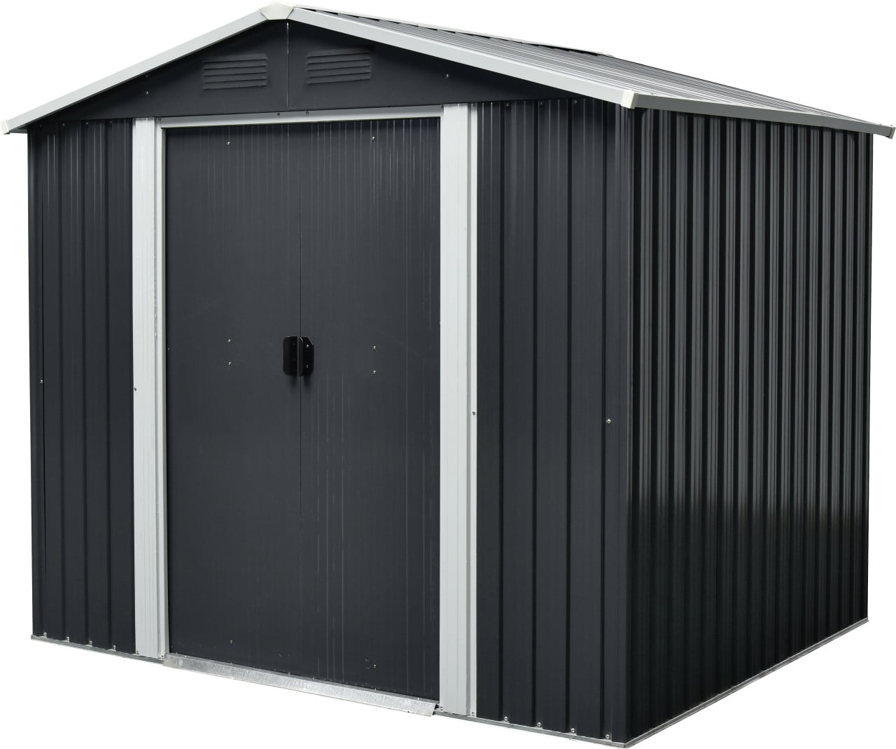 Pergart Metallgerätehaus Dresden II 86 226 x 162 cm schiefer-creme