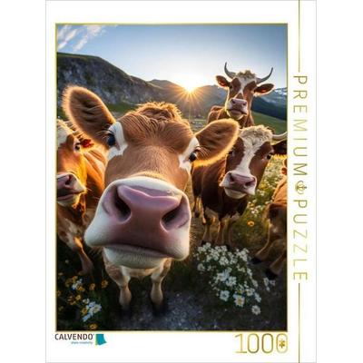 CALVENDO Puzzle Kühe | 1000 Teile Lege-Größe 64x48cm Foto-Puzzle für glückliche Stunden