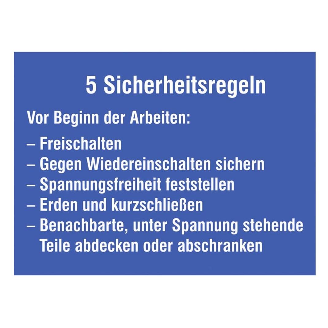 Wolk 43.1311 Hinweisschild Sicherheitsregeln Kunststoff B x H 200 mm (43.1311)