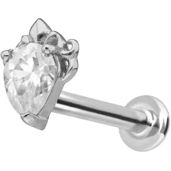 14 Karat Gold Labret mit Innengewinde MOISSANIT-TROPFEN