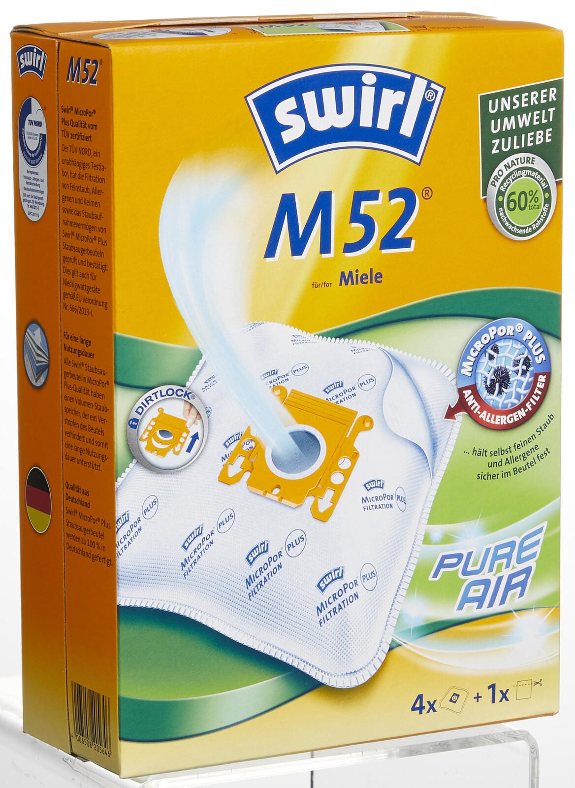 swirl® MicroPor® Plus M 52 Staubsaugerbeutel 765060