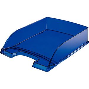Leitz Briefablage 5226-00-39, Plus, A4, blau transparent, stapelbar, Kunststoff