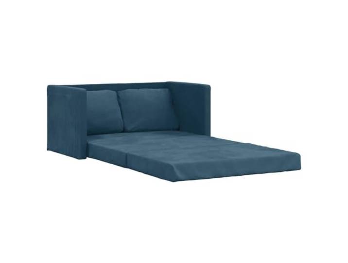 vidaXL Bodensofa mit Schlaffunktion Blau 122x204x55 cm Samt