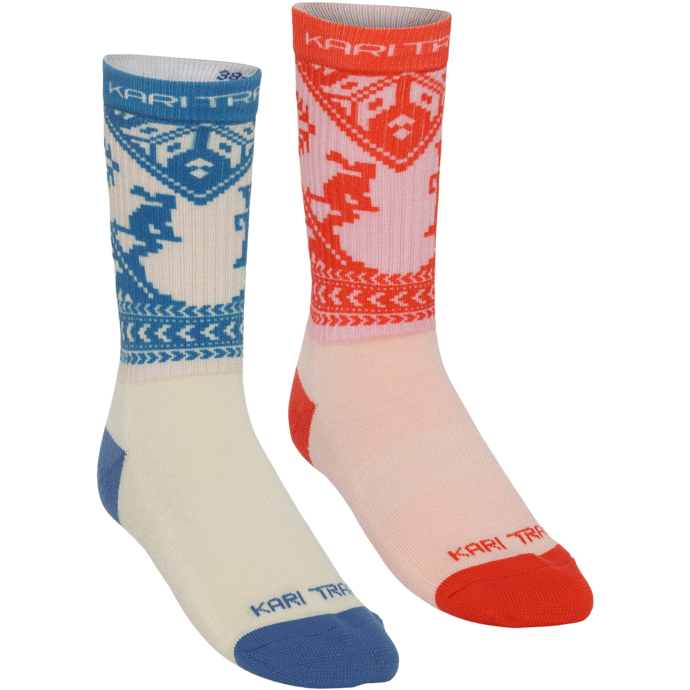 Kari Traa Puffin 2er Pack Damen Freizeitsocken rot Größe 36 Lifestyle Elastisch Merinowolle